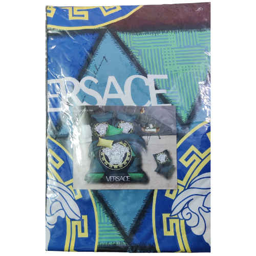 Versace Style Queen Size Printed Bedsheet Set